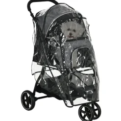 PawHut Hunde-Zubehör grau Polyester B/H/L: ca. 55x83x101 cm