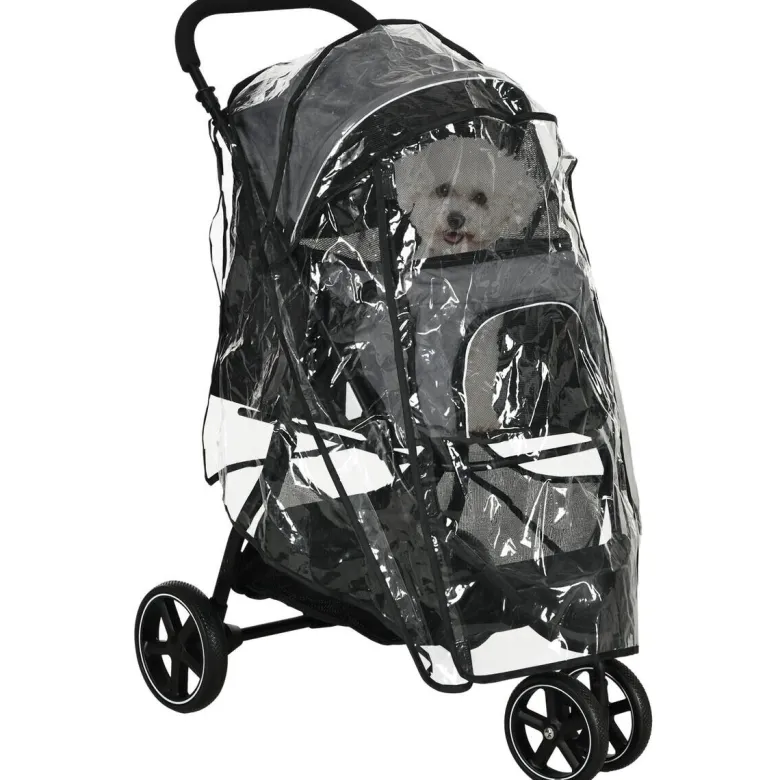 PawHut Hunde-Zubehör grau Polyester B/H/L: ca. 55x83x101 cm