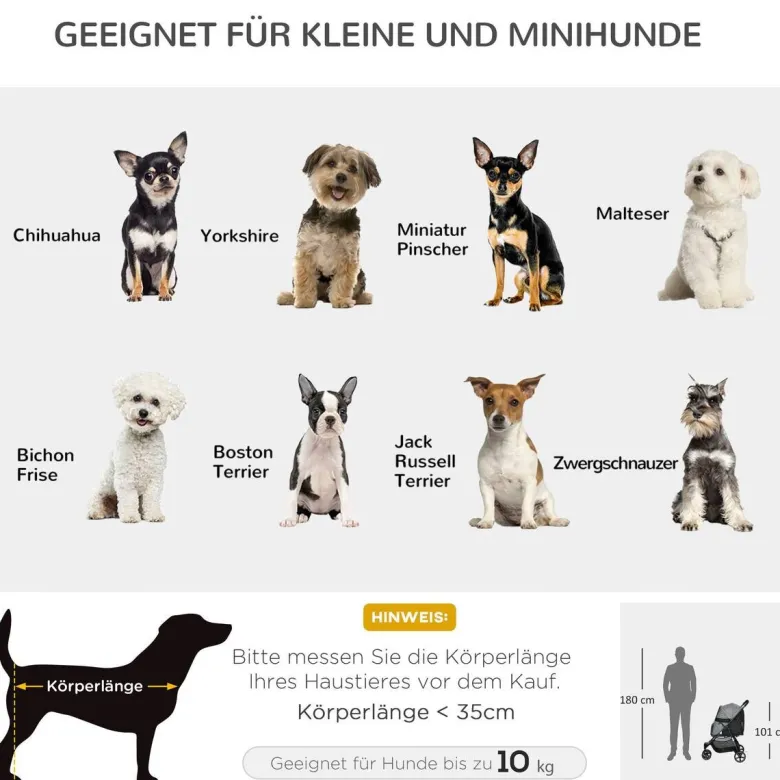 PawHut Hunde-Zubehör grau Polyester B/H/L: ca. 55x83x101 cm