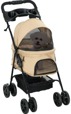 PawHut Hunde-Zubehör khaki Polyester B/H/L: ca. 45x67x96 cm