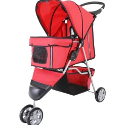 PawHut Hunde-Zubehör rot Polyester B/H/L: ca. 45x75x97 cm