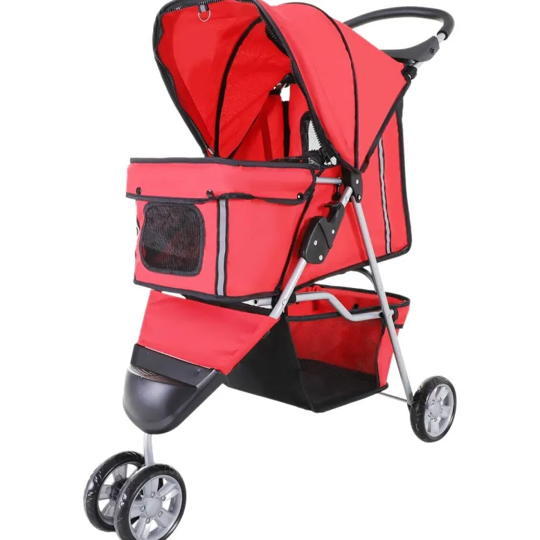 PawHut Hunde-Zubehör rot Polyester B/H/L: ca. 45x75x97 cm