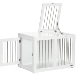 PawHut Hunde-Zubehör weiß Edelstahl B/H/L: ca. 50x80x56,5 cm