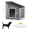 PawHut Hunde-Zubehör weiß Holz B/H/L: ca. 58x71x77 cm