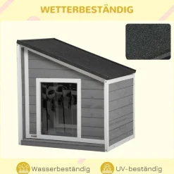 PawHut Hunde-Zubehör weiß Holz B/H/L: ca. 58x71x77 cm