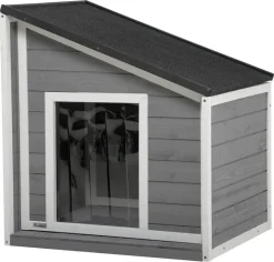 PawHut Hunde-Zubehör weiß Holz B/H/L: ca. 58x71x77 cm