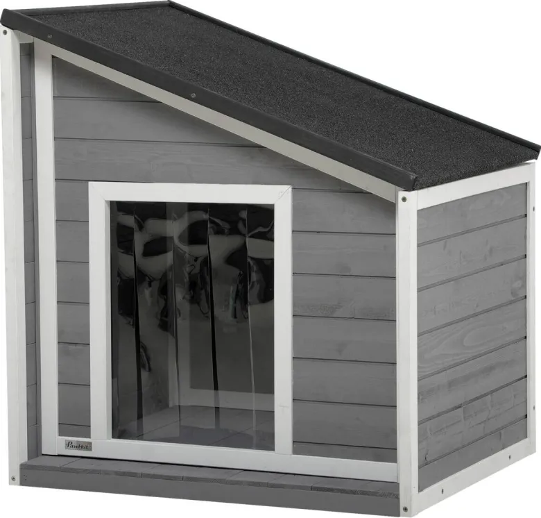 PawHut Hunde-Zubehör weiß Holz B/H/L: ca. 58x71x77 cm