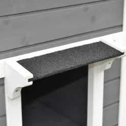 PawHut Katzenhaus grau Holz B/H/L: ca. 67x75x115 cm