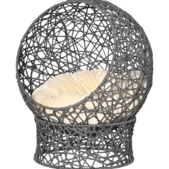 PawHut Katzenkorb cremeweiß Baumwolle B/H/L: ca. 50x60x50 cm