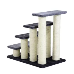 PawHut Katzentreppe grau Spanplatte B/H/L: ca. 42x61x60 cm