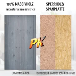PawHut Katzenvilla grau Holz B/H/L: ca. 55x109x59 cm