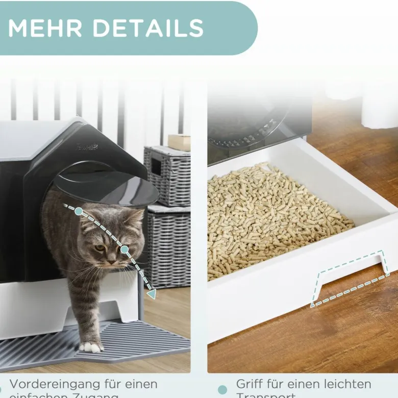 PawHut Katzen-Zubehör grau Polypropylen B/H/L: ca. 45x47x42 cm