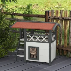 PawHut Katzen-Zubehör weiß Polypropylen B/H/L: ca. 50x77x73 cm