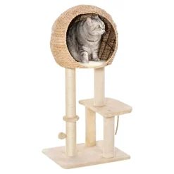 PawHut Kratzbaum beige Polypropylen B/H/L: ca. 40x48x100 cm