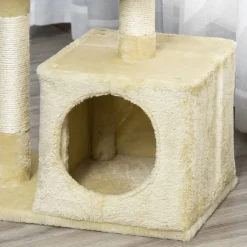 PawHut Kratzbaum beige Sisal B/H/L: ca. 50x80x30 cm