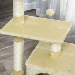 PawHut Kratzbaum beige Sisal B/H/L: ca. 50x80x30 cm