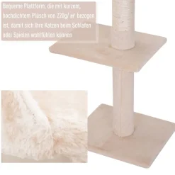 PawHut Kratzbaum beige Spanplatte B/H/L: ca. 34x260x40 cm