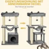 PawHut Kratzbaum grau Spanplatte B/H/L: ca. 48x48x90 cm