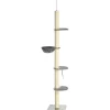 PawHut Kratzbaum grau Spanplatte B/H/L: ca. 40x40x250 cm