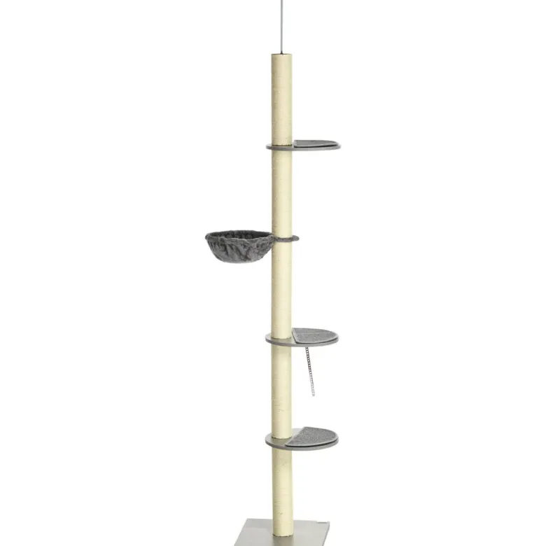 PawHut Kratzbaum grau Spanplatte B/H/L: ca. 40x40x250 cm