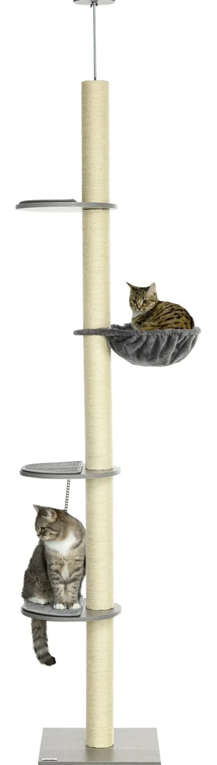 PawHut Kratzbaum grau Spanplatte B/H/L: ca. 40x40x250 cm