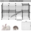 PawHut Laufgitter schwarz Metall B/H/L: ca. 73x73x146 cm