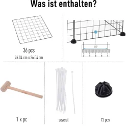 PawHut Laufgitter schwarz Metall B/H/L: ca. 73x73x146 cm