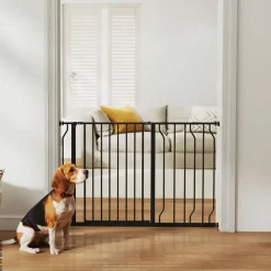 PawHut Schutzgitter schwarz Stahl B/H/L: ca. 4x76x115 cm