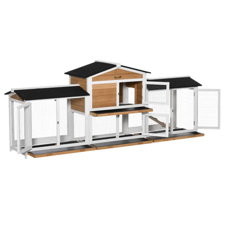 PawHut Stall gelb Polypropylen B/H/L: ca. 53x230x93,5 cm