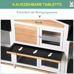 PawHut Stall gelb Polypropylen B/H/L: ca. 53x230x93,5 cm