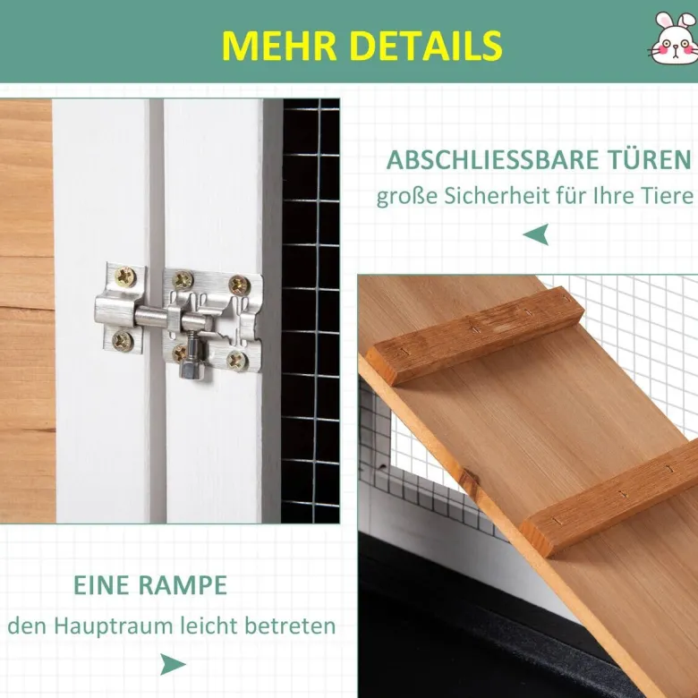 PawHut Stall gelb Polypropylen B/H/L: ca. 53x230x93,5 cm