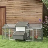 PawHut Stall grau Edelstahl B/H/L: ca. 125x247x113,5 cm