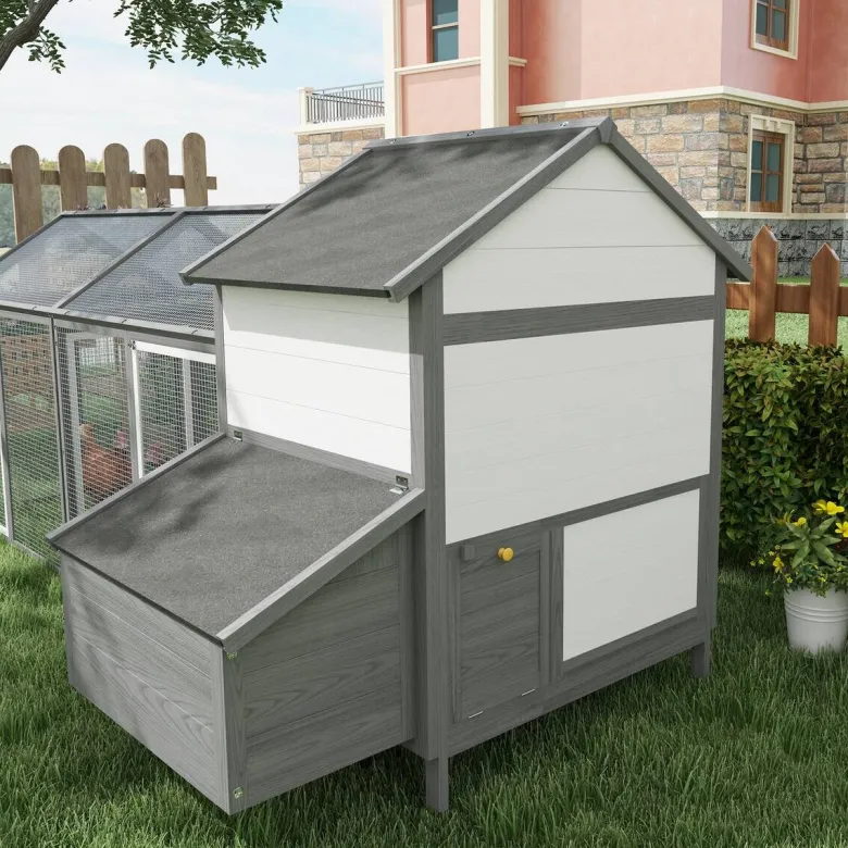 PawHut Stall grau Edelstahl B/H/L: ca. 125x247x113,5 cm