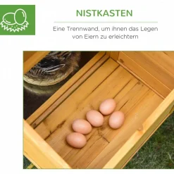 PawHut Stall grün Holz B/H/L: ca. 75x168x103 cm