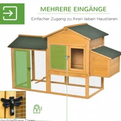 PawHut Stall grün Holz B/H/L: ca. 75x168x103 cm