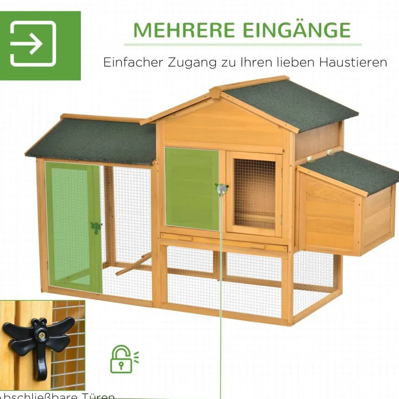 PawHut Stall grün Holz B/H/L: ca. 75x168x103 cm