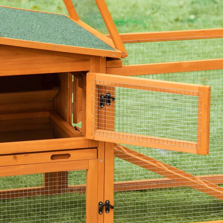 PawHut Stall orange Edelstahl B/H/L: ca. 58x156x68 cm