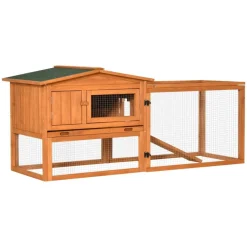 PawHut Stall orange Edelstahl B/H/L: ca. 58x156x68 cm