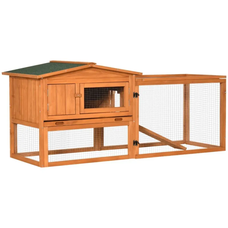 PawHut Stall orange Edelstahl B/H/L: ca. 58x156x68 cm