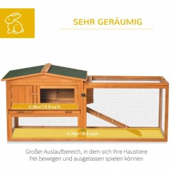 PawHut Stall orange Edelstahl B/H/L: ca. 58x156x68 cm