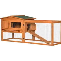 PawHut Stall orange Edelstahl B/H/L: ca. 58x156x68 cm