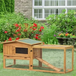 PawHut Stall orange Edelstahl B/H/L: ca. 58x156x68 cm