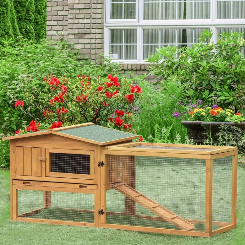 PawHut Stall orange Edelstahl B/H/L: ca. 58x156x68 cm