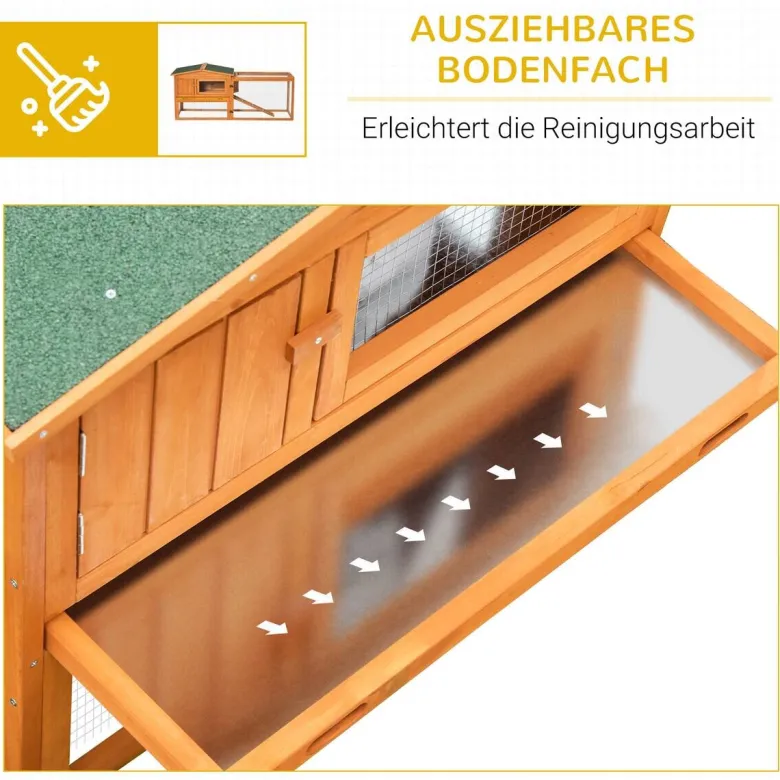 PawHut Stall orange Edelstahl B/H/L: ca. 58x156x68 cm