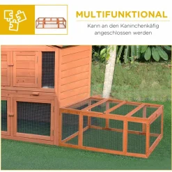 PawHut Stall orange Holz B/H/L: ca. 90x180x48 cm