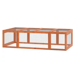 PawHut Stall orange Holz B/H/L: ca. 90x180x48 cm