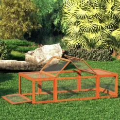 PawHut Stall orange Holz B/H/L: ca. 90x180x48 cm