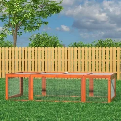 PawHut Stall orange Holz B/H/L: ca. 90x180x48 cm