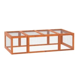PawHut Stall orange Holz B/H/L: ca. 90x180x48 cm