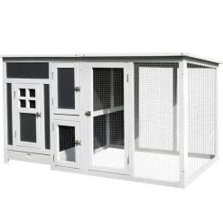 PawHut Stall weiß Polypropylen B/H/L: ca. 75x160x80 cm